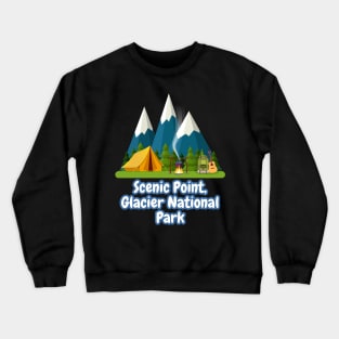 Scenic Point, Glacier National Park Crewneck Sweatshirt